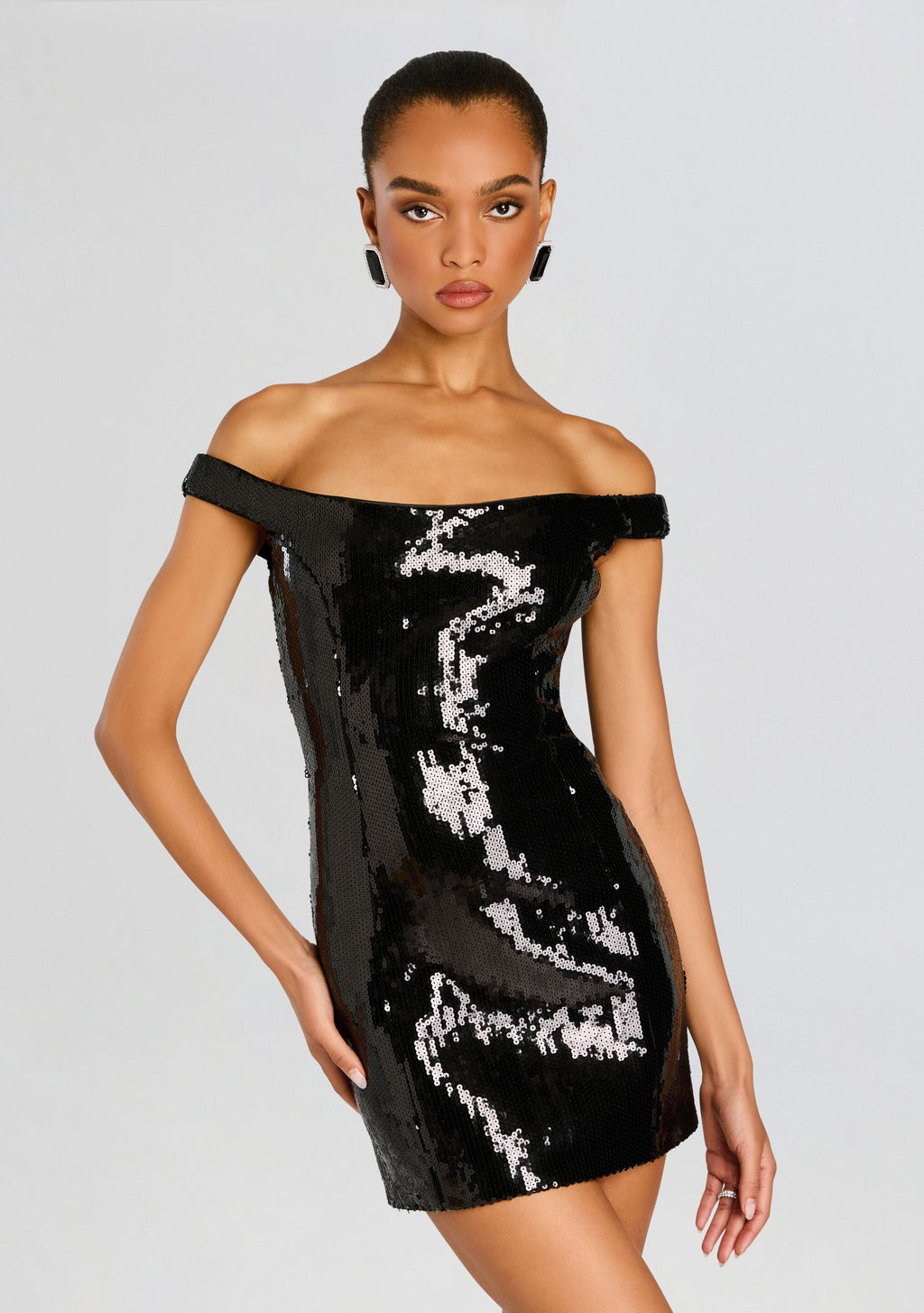Dannie Sequin Dress by retrofête in Black, product image 5