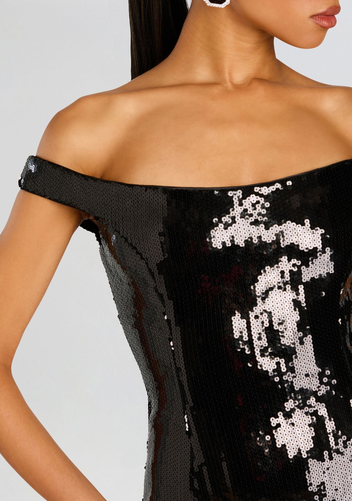 Dannie Sequin Dress by retrofête in Black, product image 2
