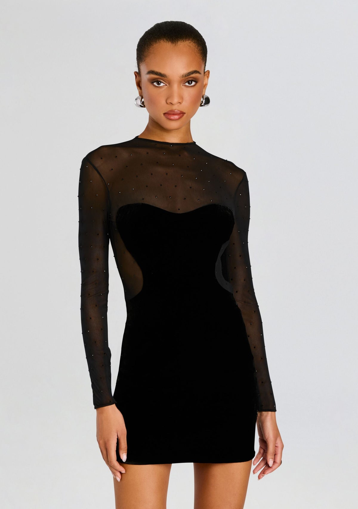 Delmer Velvet Dress by retrofête in Black, product image 5