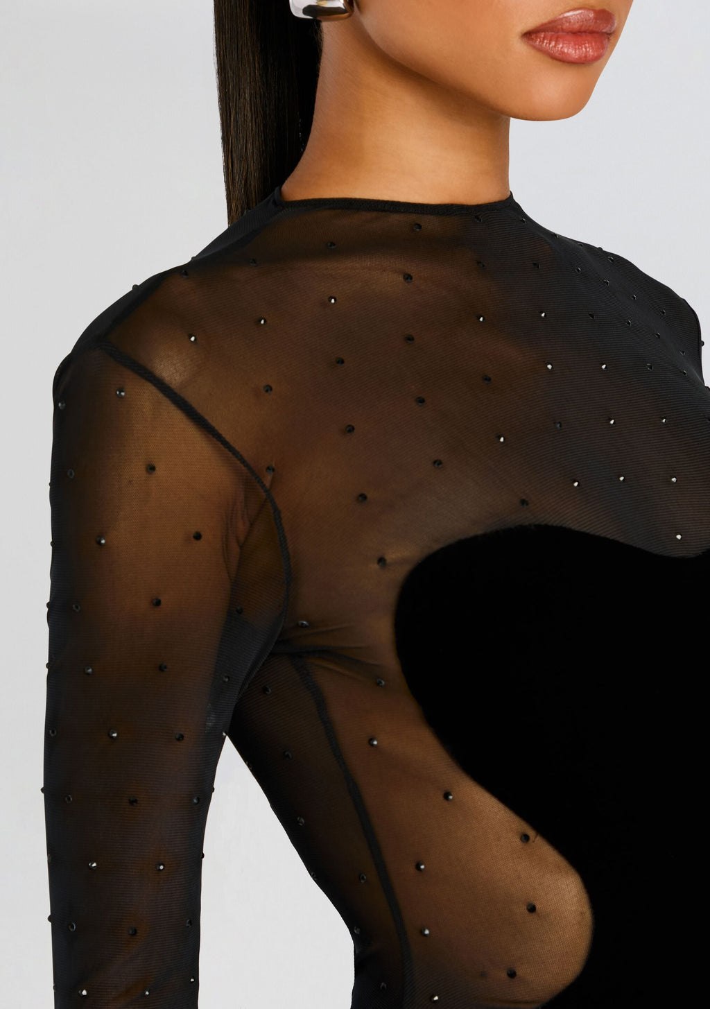Delmer Velvet Dress by retrofête in Black, product image 2