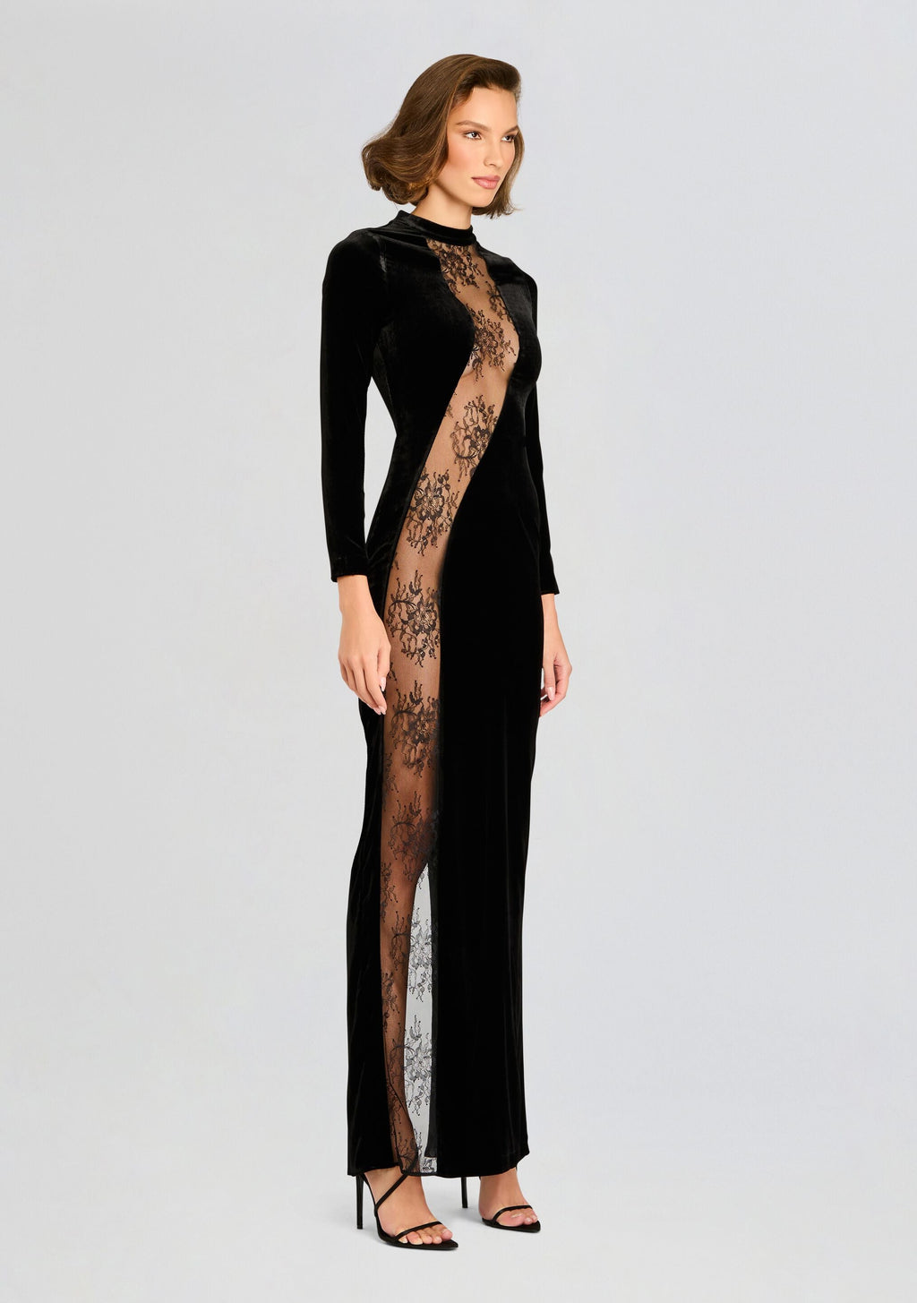Donatella Velvet Dress by retrofête in Black, product image 4