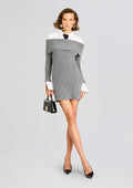 Elodie Sweater Dress by SEROYA in Heathered Grey, product image 1