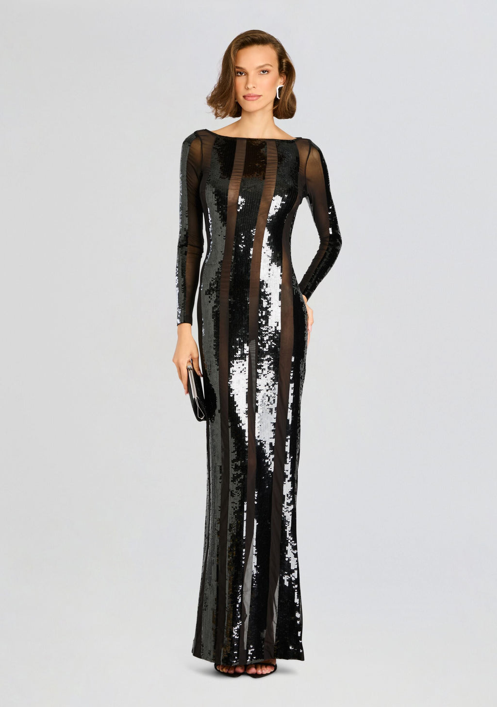 Elsi Sequin Dress by retrofête in Black, product image 1