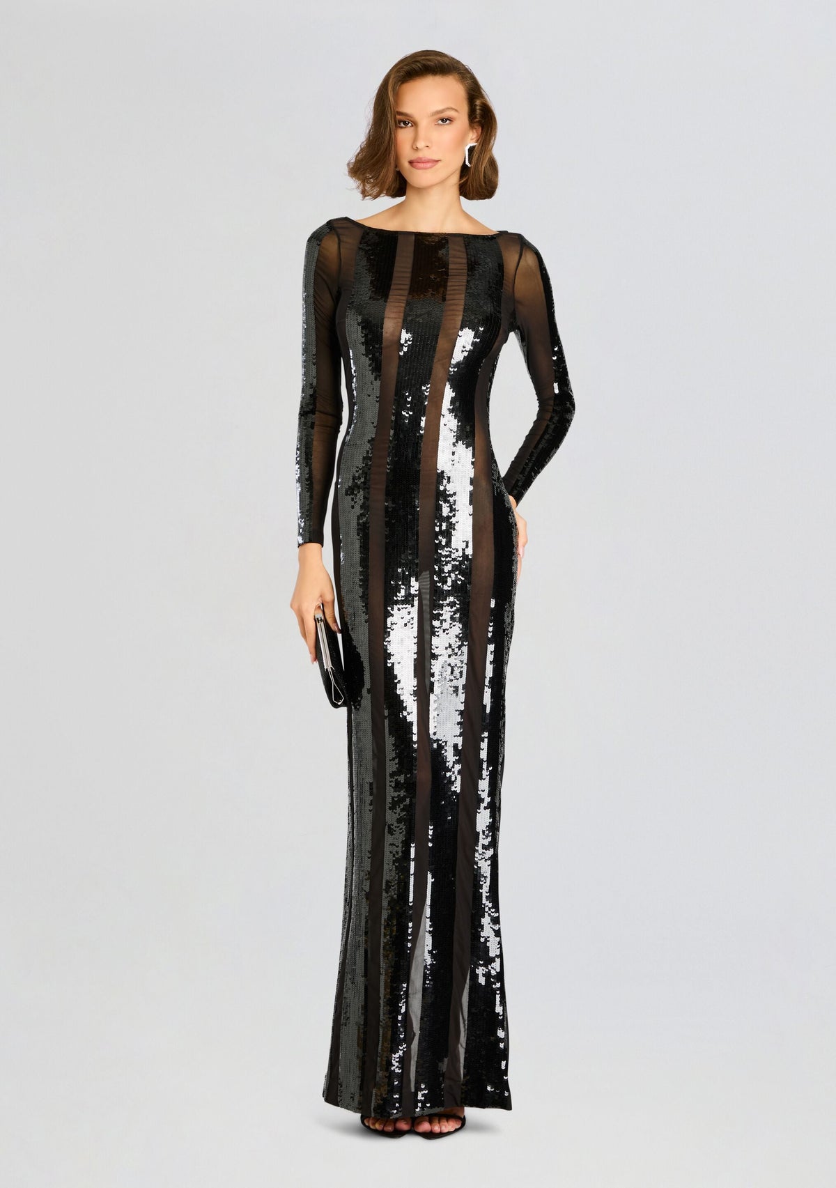 Elsi Sequin Dress by retrofête in Black, product image 1