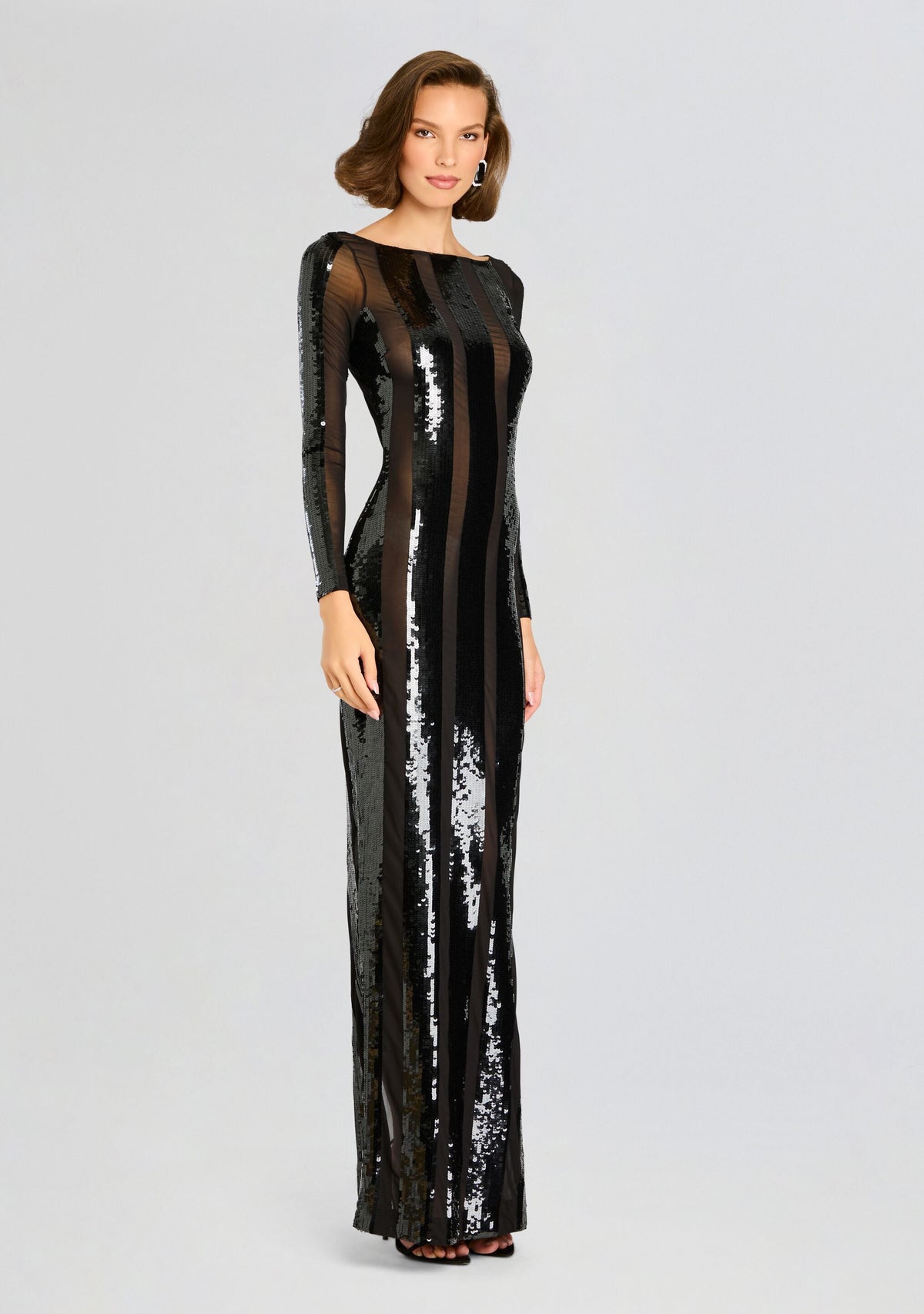 Elsi Sequin Dress by retrofête in Black, product image 3