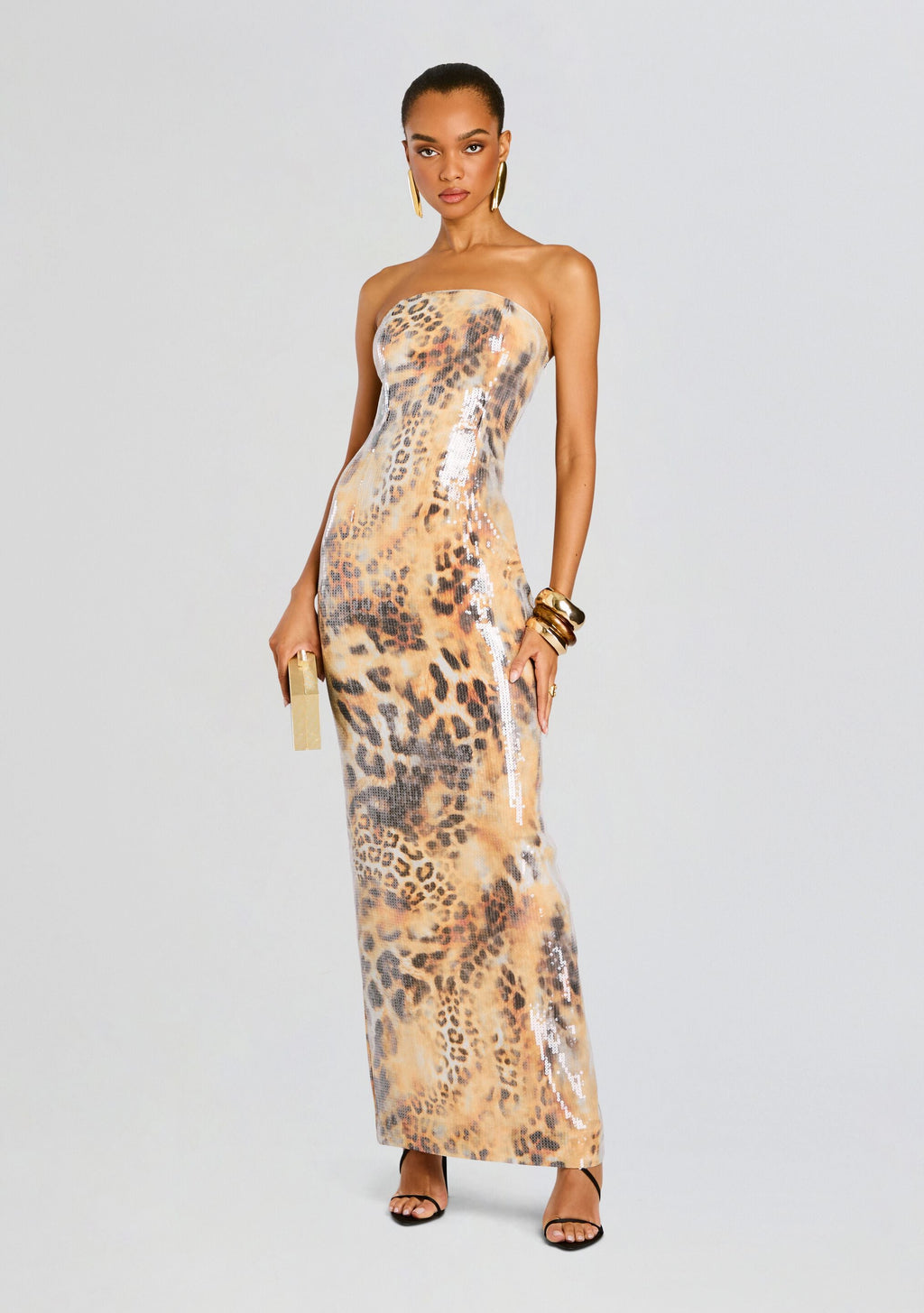 Ember Sequin Dress by retrofête in Vintage Cheetah, product image 6