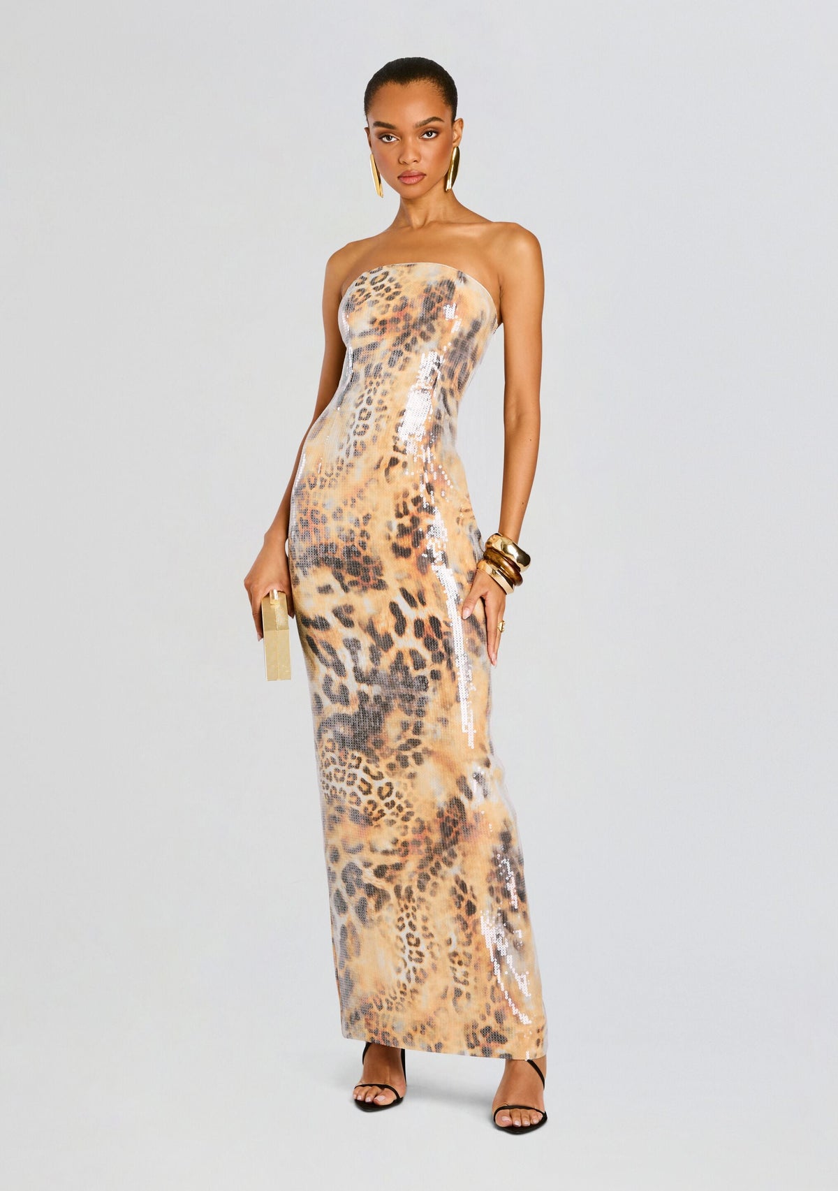 Ember Sequin Dress by retrofête in Vintage Cheetah, product image 6