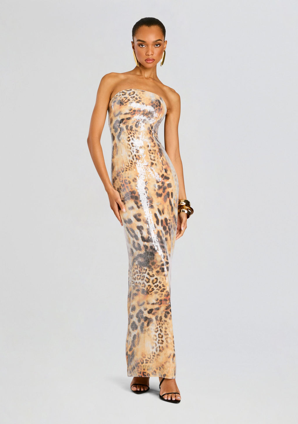 Ember Sequin Dress by retrofête in Vintage Cheetah, product image 1