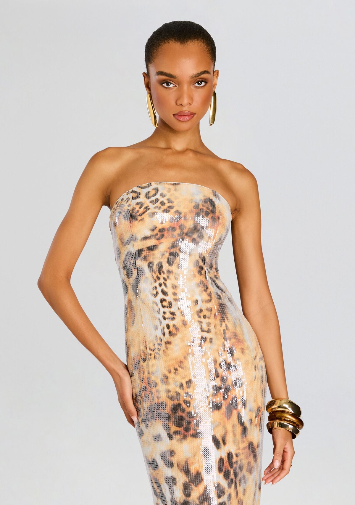 Ember Sequin Dress by retrofête in Vintage Cheetah, product image 7