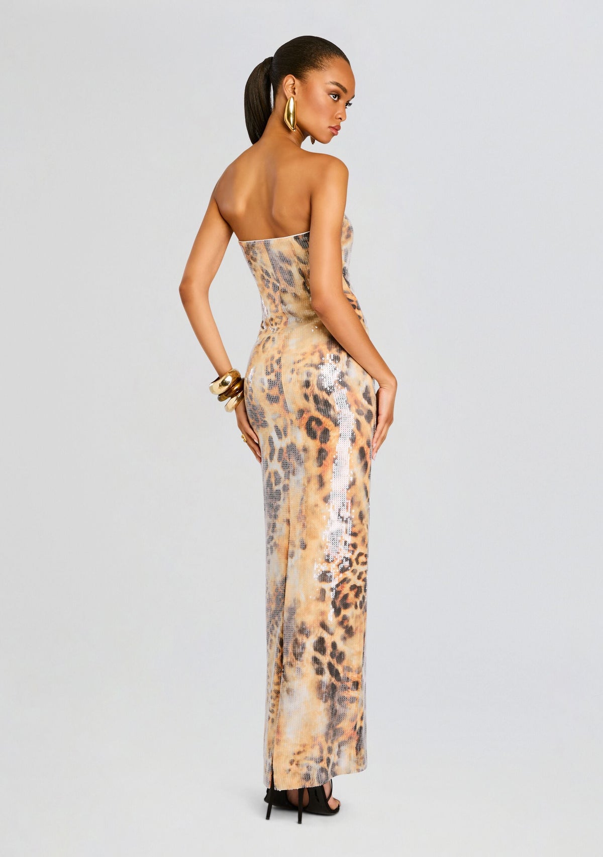 Ember Sequin Dress by retrofête in Vintage Cheetah, product image 5