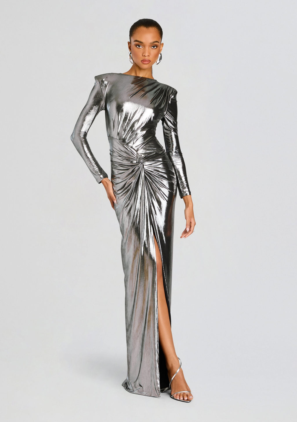 Fenella Dress by retrofête in Gunmetal, product image 1