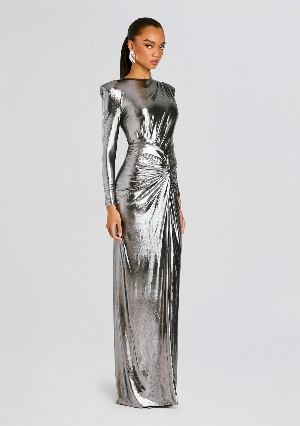 Fenella Dress by retrofête in Gunmetal, product image 4