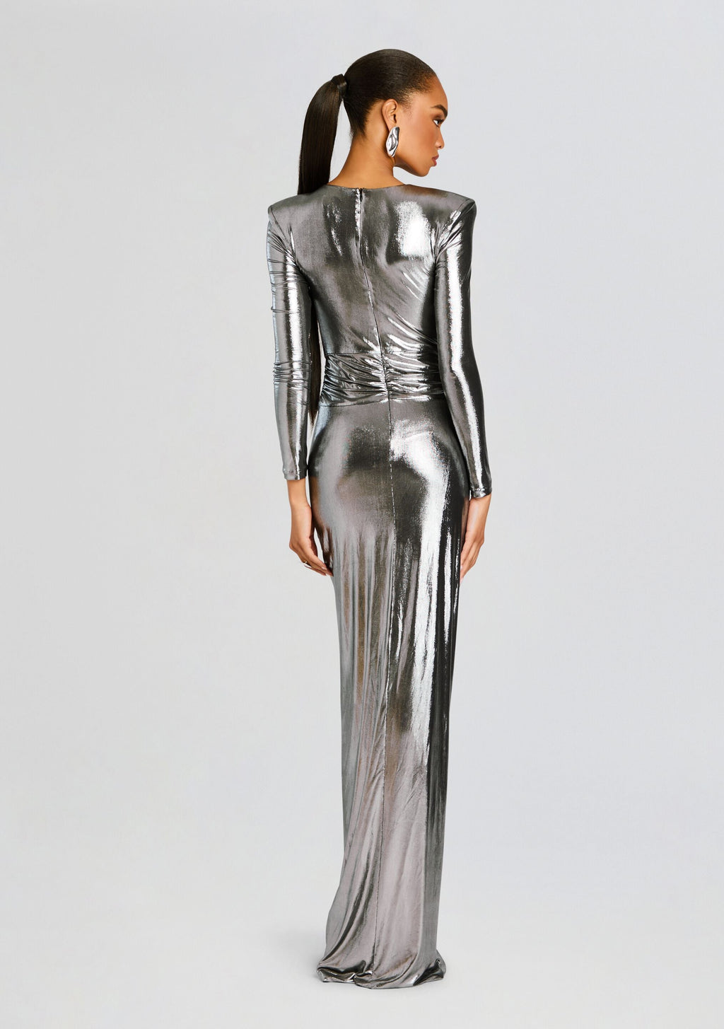 Fenella Dress by retrofête in Gunmetal, product image 5