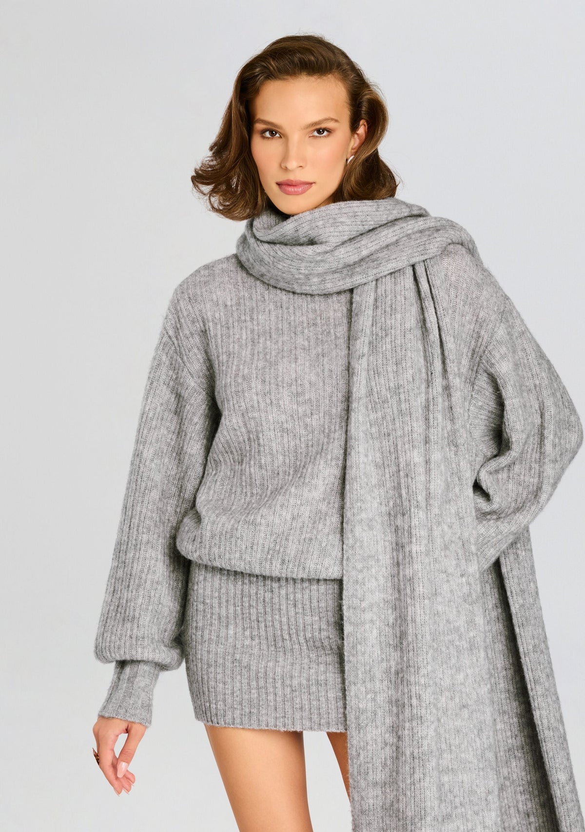 Isabeau Sweater Dress by retrofête in Cloud, product image 5