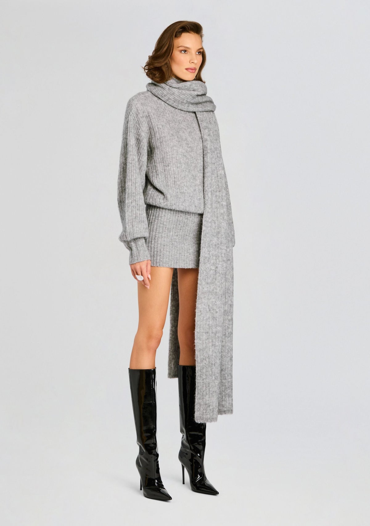 Isabeau Sweater Dress by retrofête in Cloud, product image 3