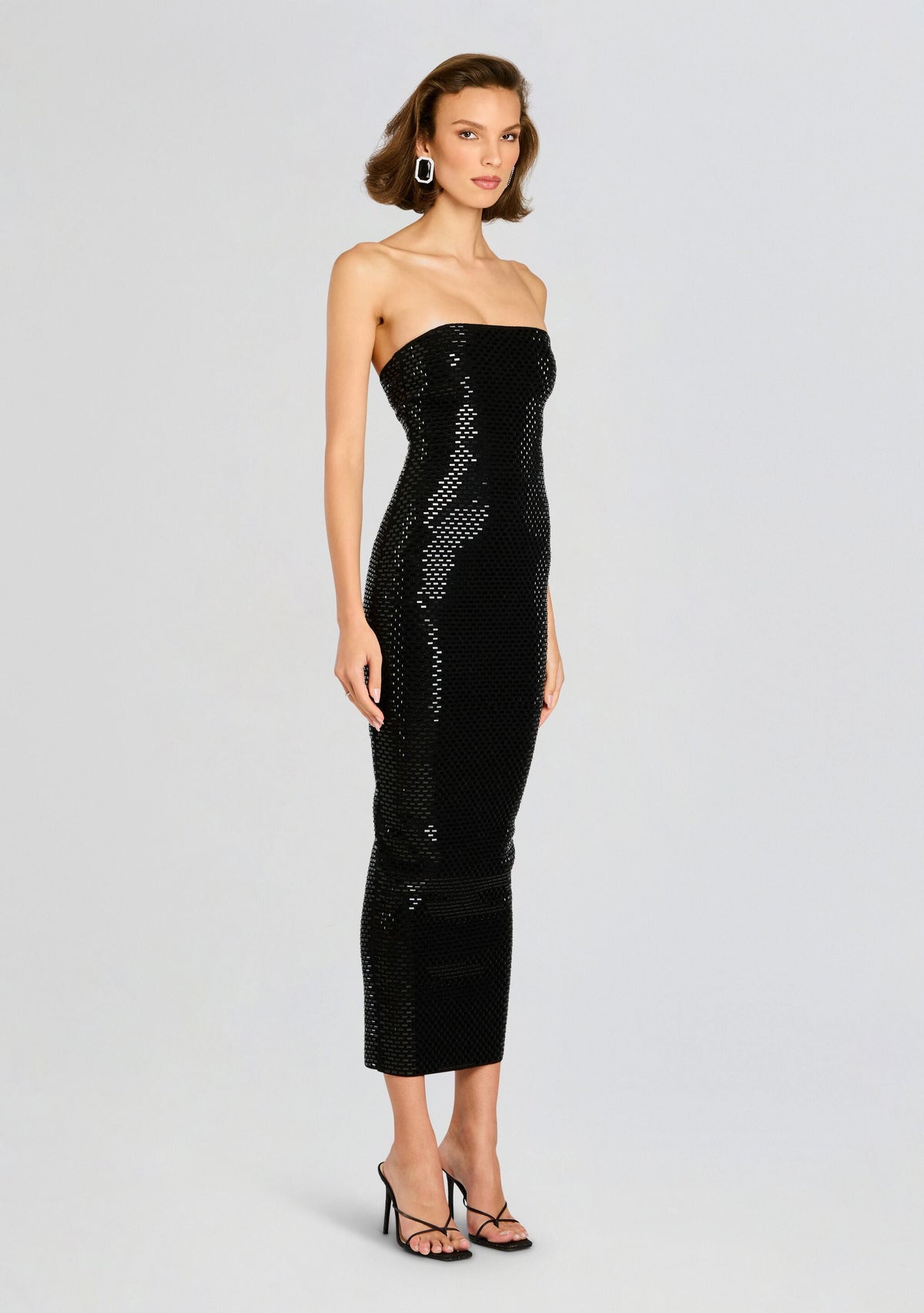 Karrah Embellished Knit Dress by retrofête in Black, product image 3