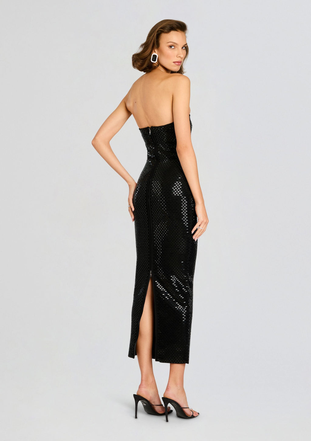 Karrah Embellished Knit Dress by retrofête in Black, product image 4