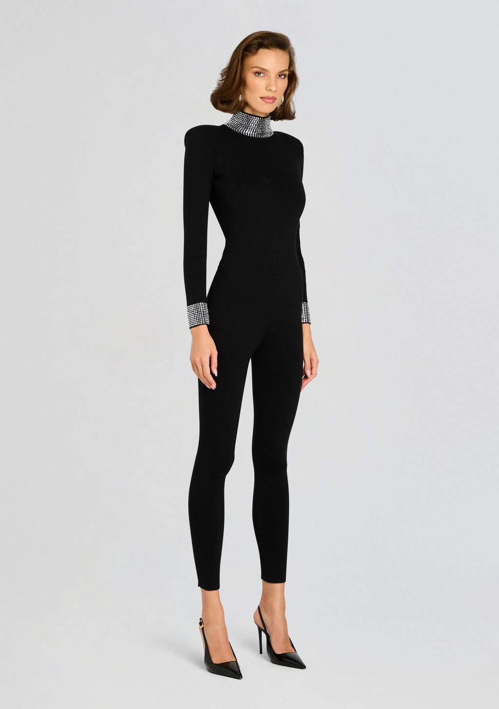 Leanne Embellished Jumpsuit by retrofête in Black/Silver, product image 3