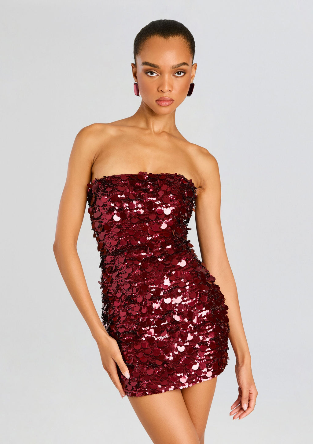 Nolia Sequin Embellished Dress by retrofête in Mulberry, product image 4