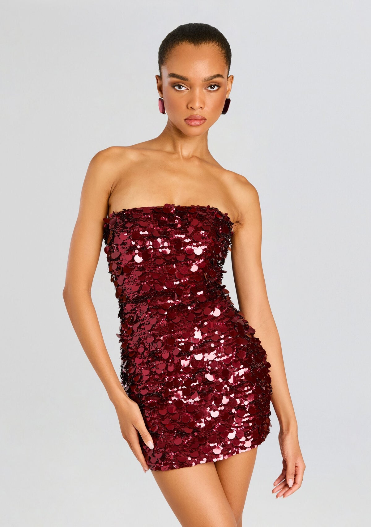 Nolia Sequin Embellished Dress by retrofête in Mulberry, product image 4