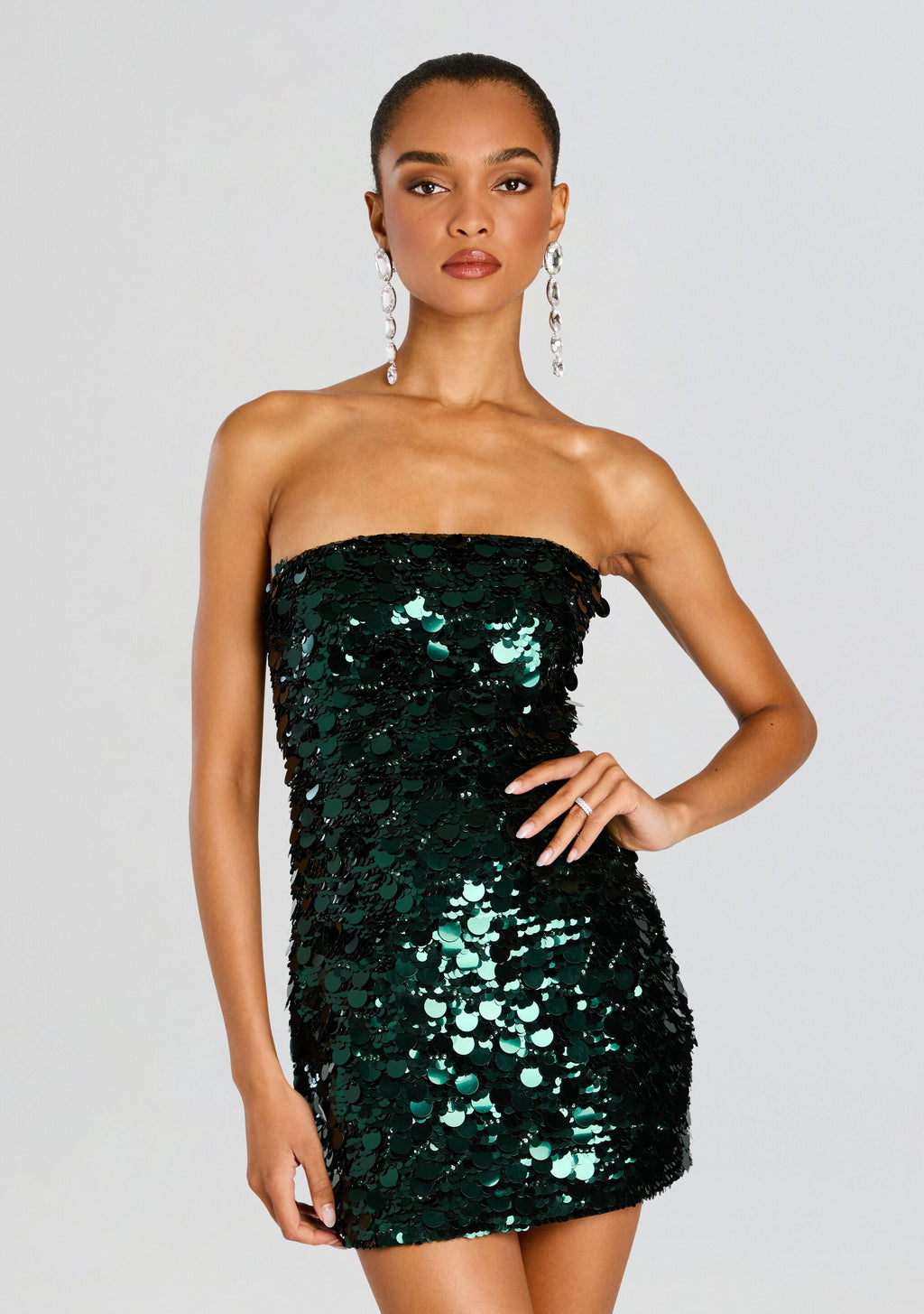 Nolia Sequin Embellished Dress by retrofête in Pine, product image 6