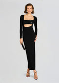 Raelle Embellished Knit Dress by retrofête in Black, product image 1