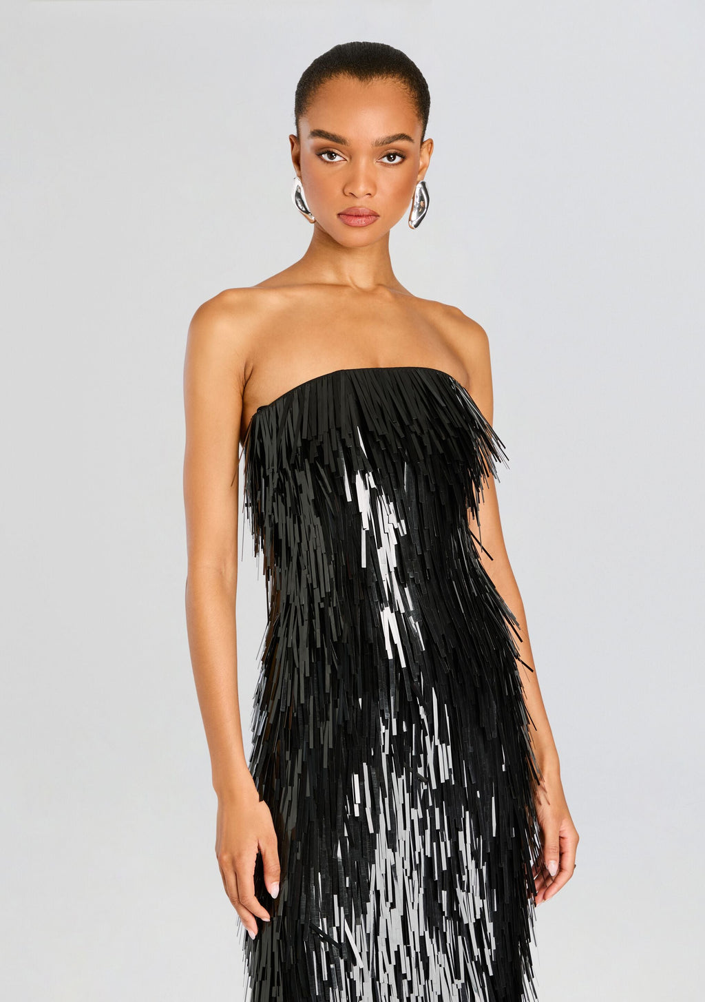 Silia Sequin Dress by retrofête in Black, product image 6