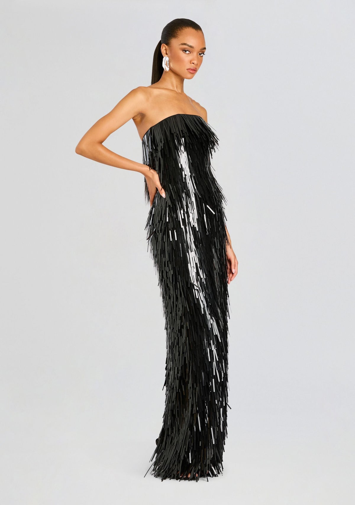 Silia Sequin Dress by retrofête in Black, product image 4