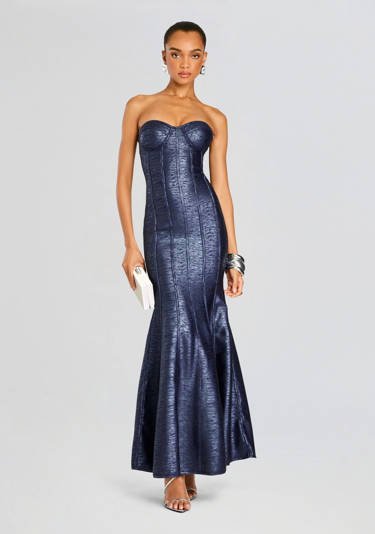 Verity Knit Dress by retrofête in Navy, product image 1