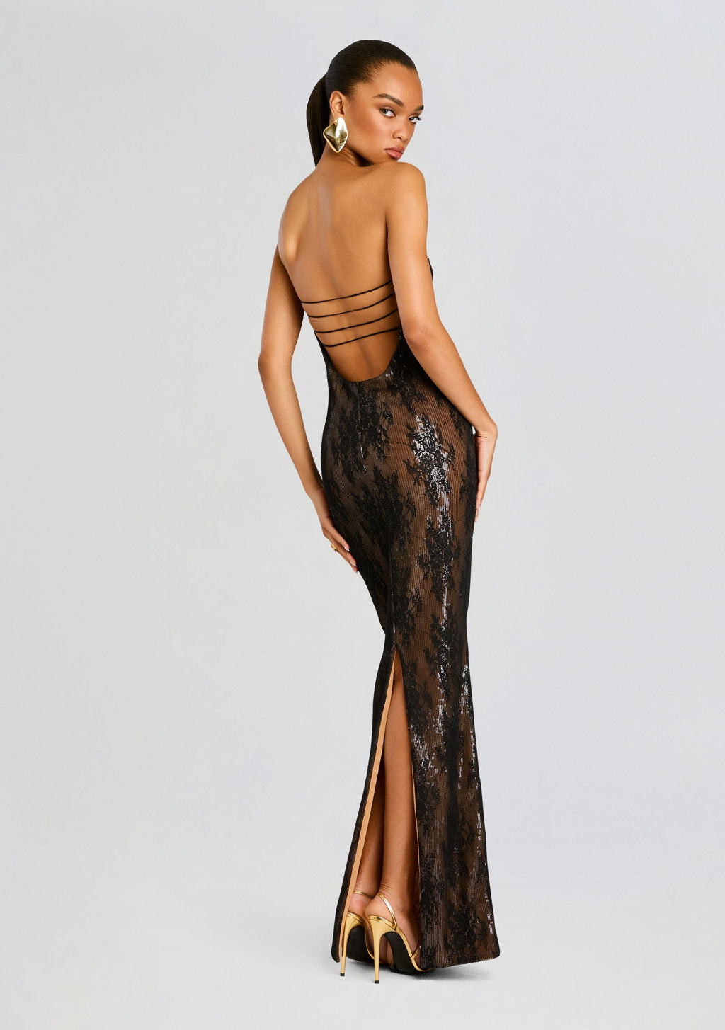 Zaina Dress by retrofête in Black, product image 1