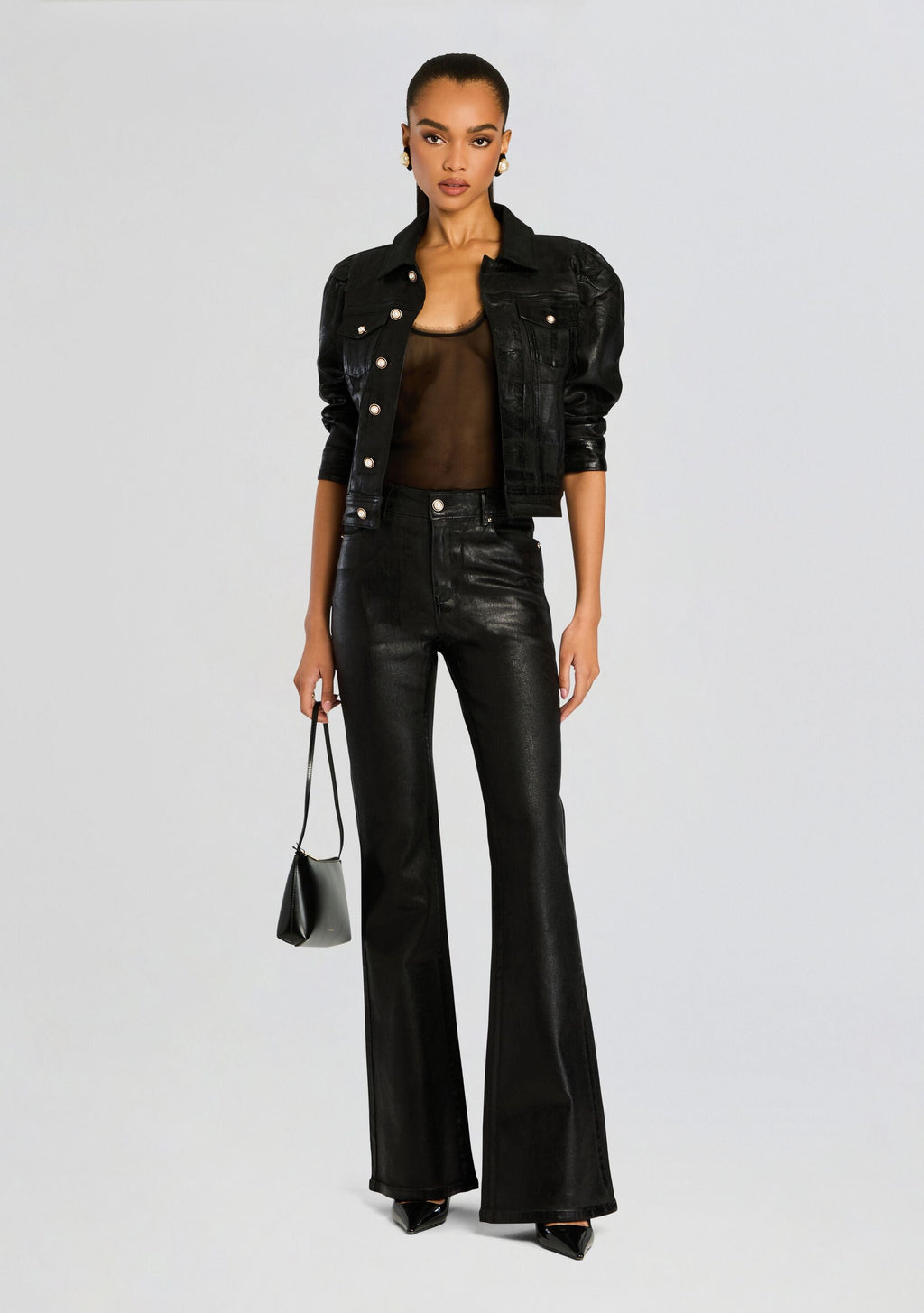 Ada Denim Jacket by retrofête in Liquid Black, product image 4