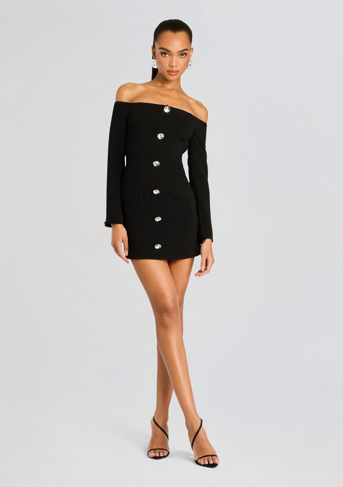 Elspeth Faux Fur Dress by retrofête in Black, product image 7