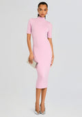 Jana Knit Midi Dress by SEROYA in Ballet Pink, product image 1