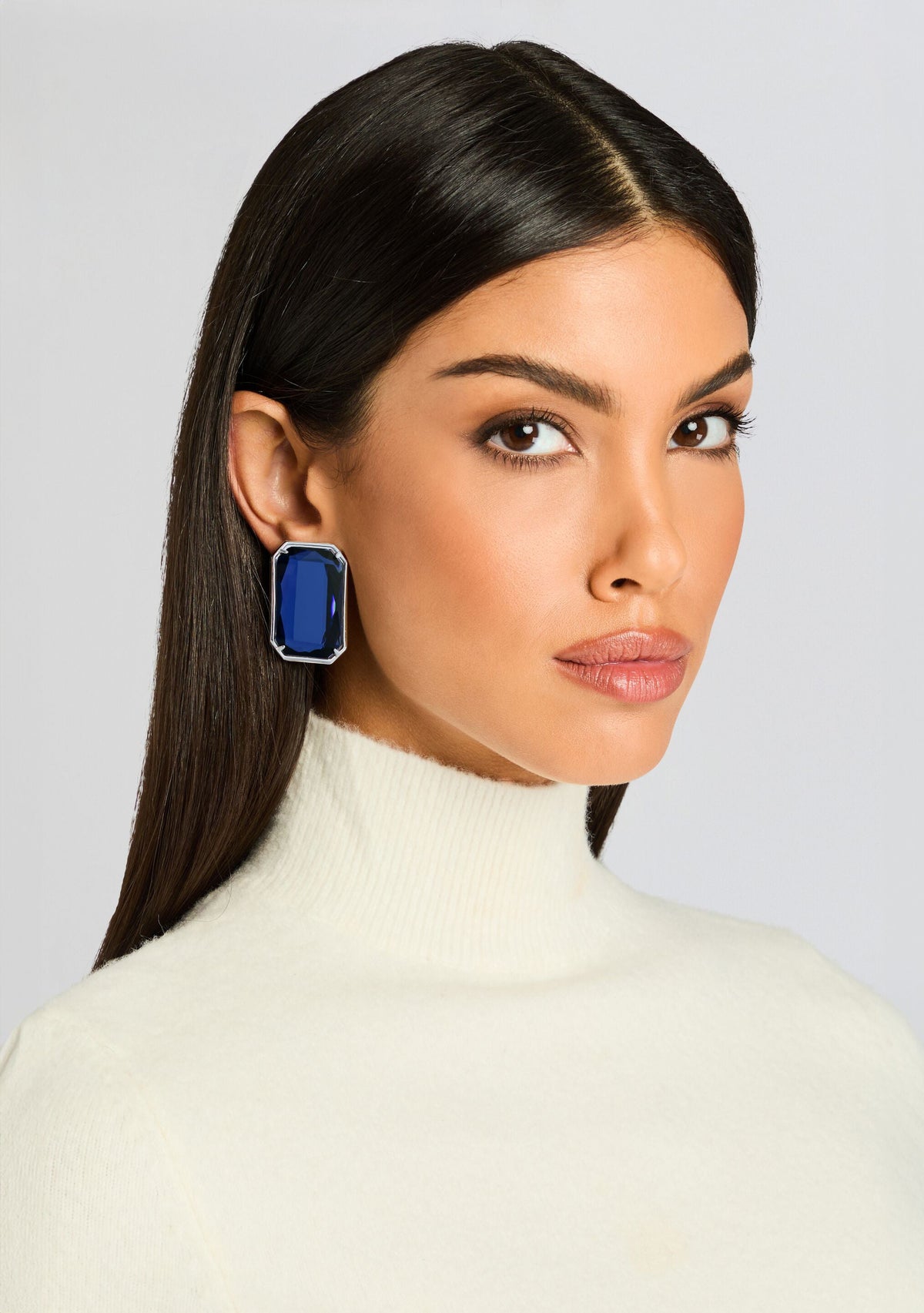 Kelsey Gemstone Earrings by retrofête in Sapphire, product image 2