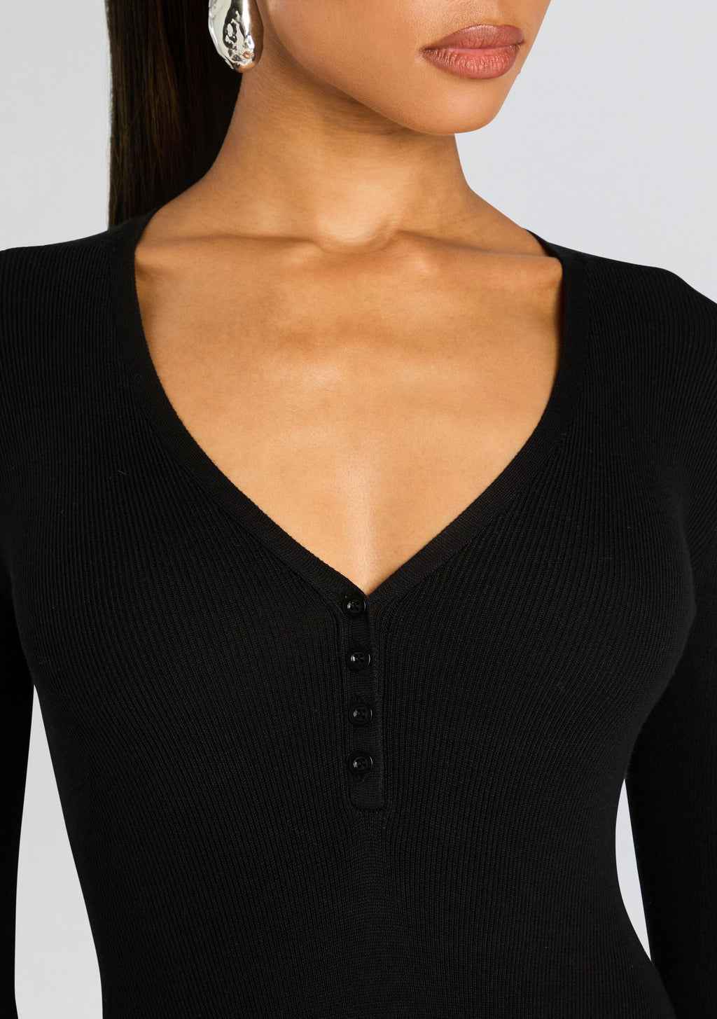 Lia Knit Bodysuit by SEROYA in Black, product image 2