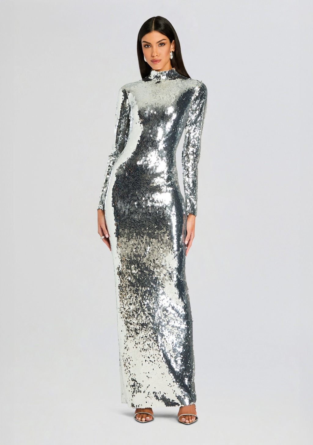 Lucia Sequin Dress by retrofête in Silver, product image 1