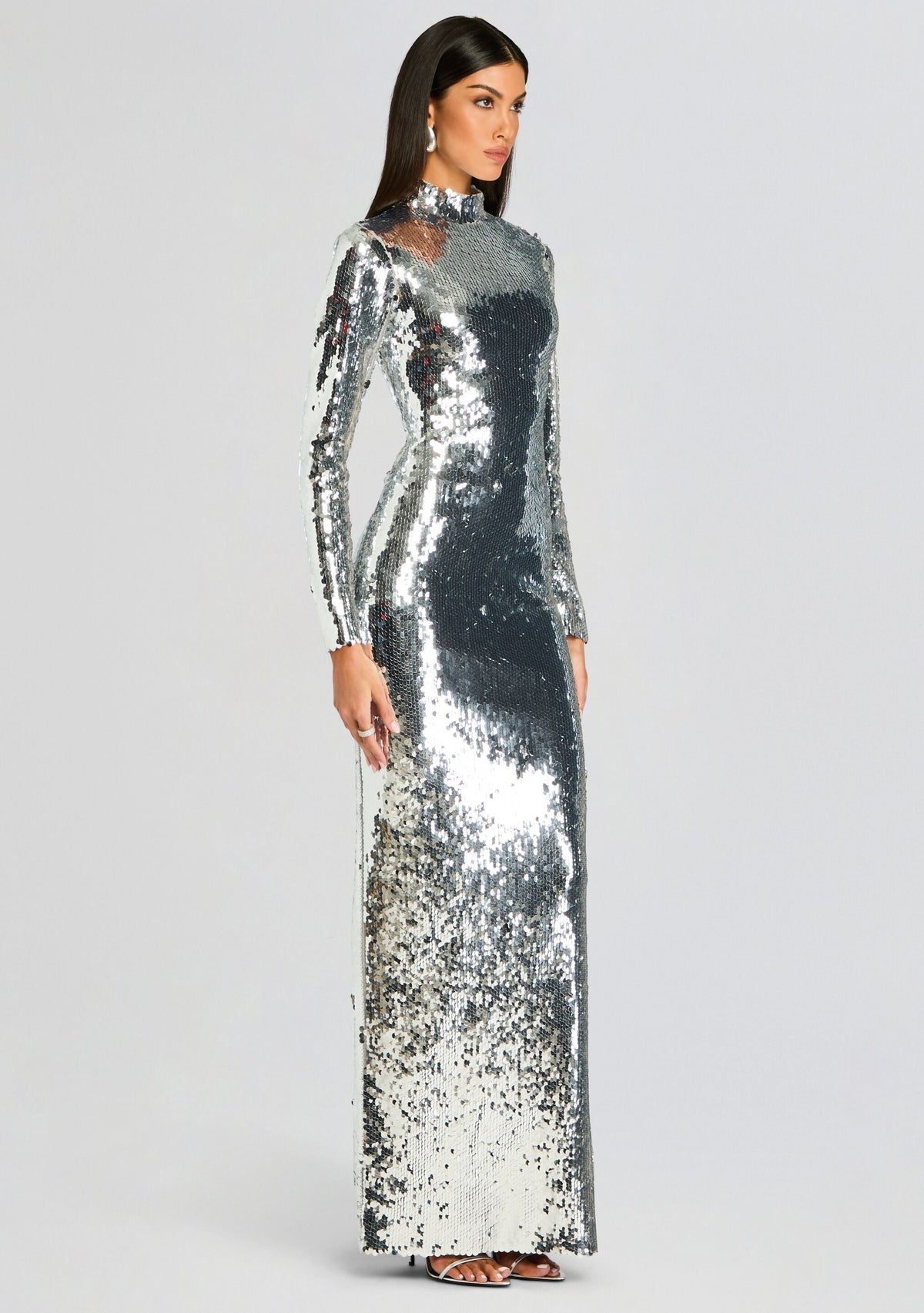 Lucia Sequin Dress by retrofête in Silver, product image 4