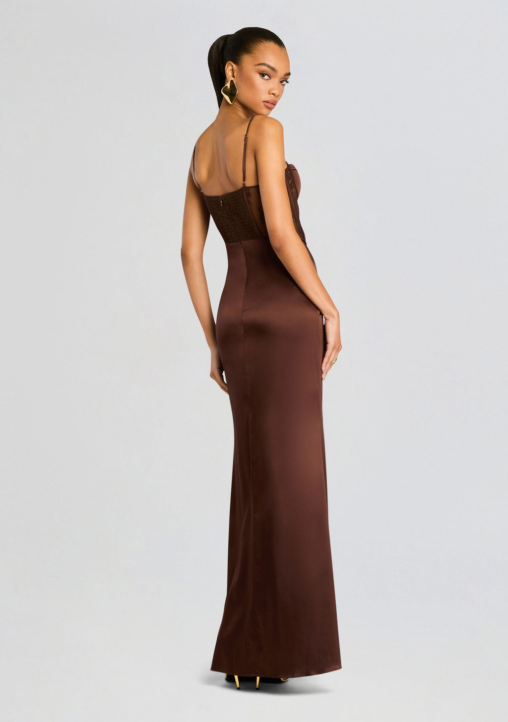Shanelle Silk Dress by retrofête in Earth, product image 4