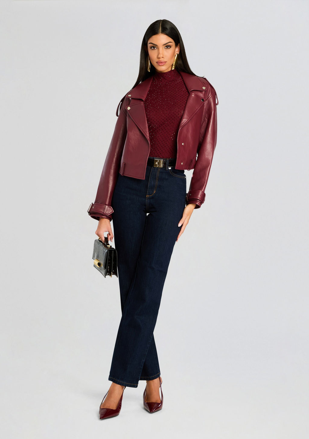 Weylyn Mesh Top by retrofête in Port, product image 5