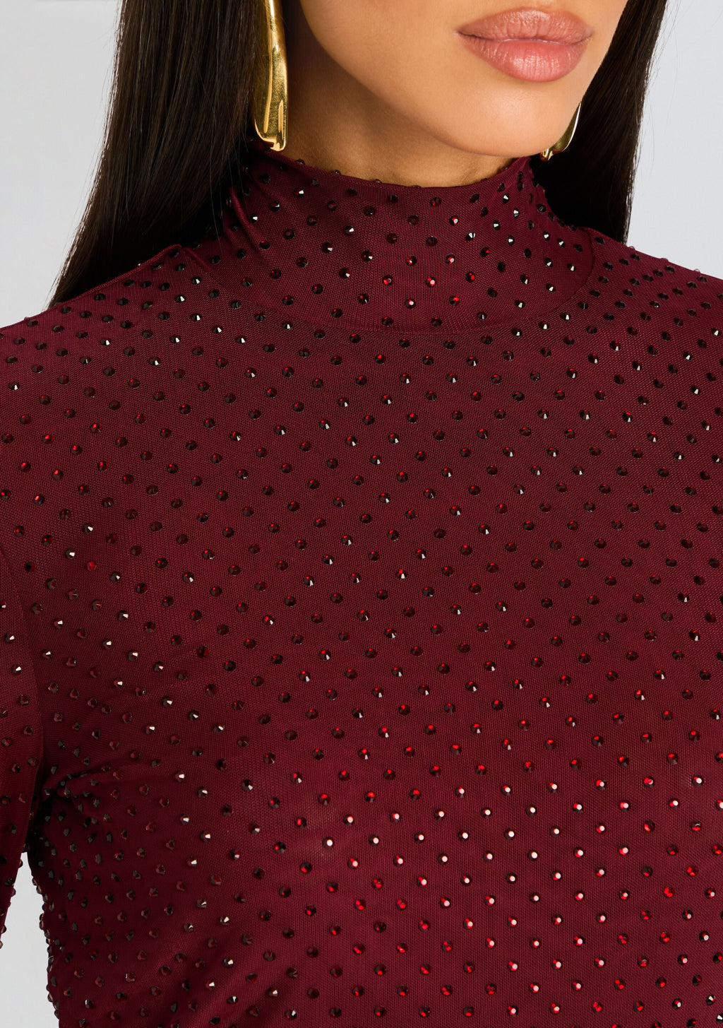 Weylyn Mesh Top by retrofête in Port, product image 2