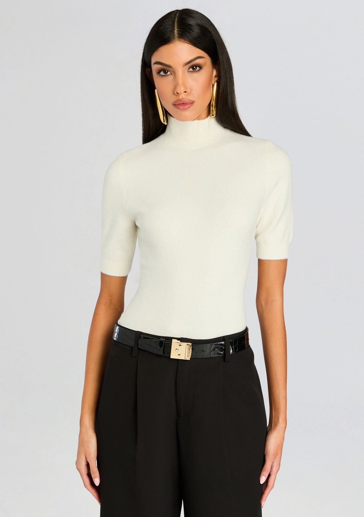 Yael Knit Top by SEROYA in Eggshell, product image 1