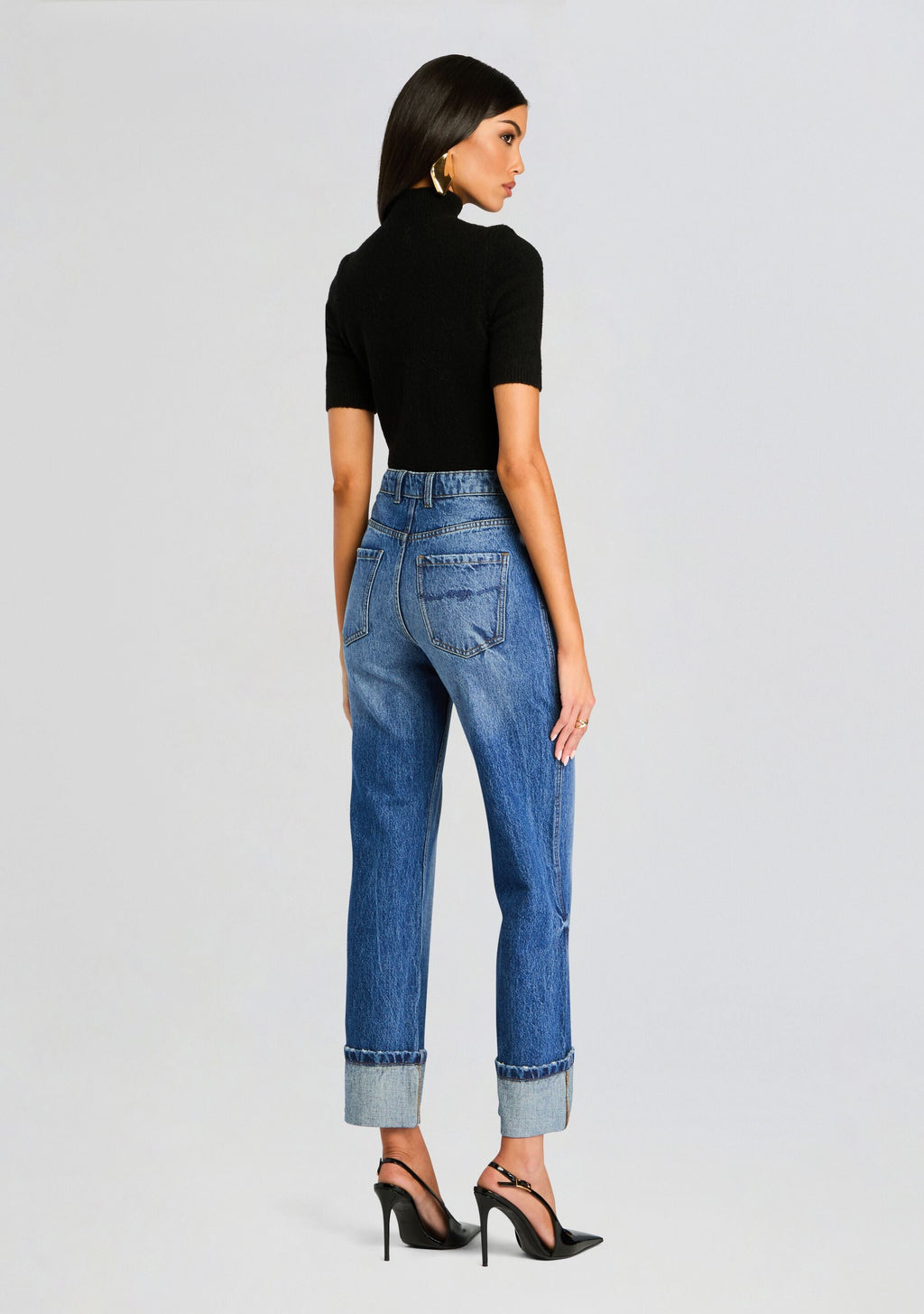 Parker High Rise Jean by SEROYA in Low Tide, product image 4