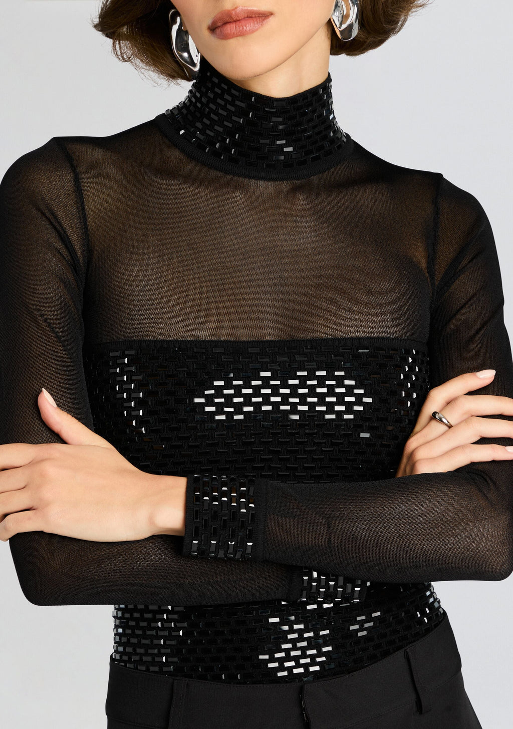 Clove Embellished Top by retrofête in Black, product image 2