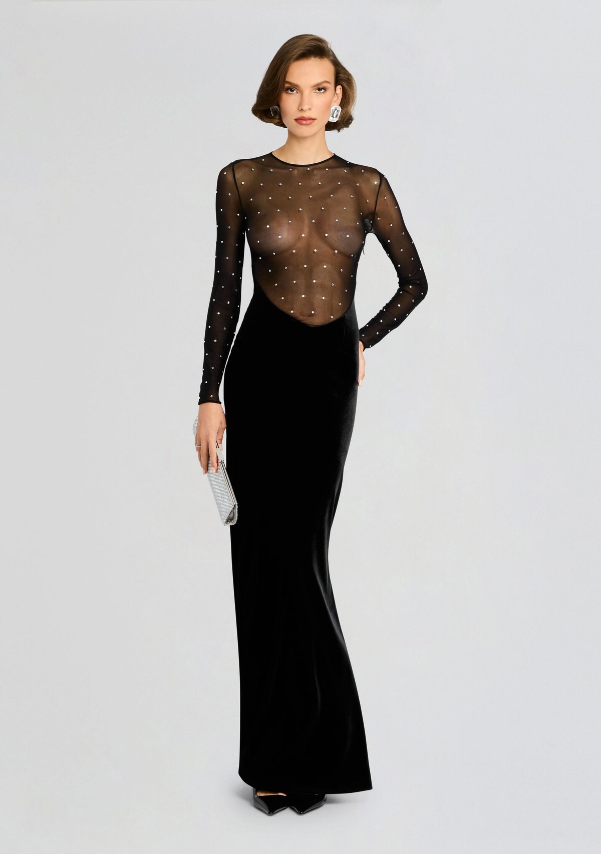 Deryn Dress by retrofête in Black/Silver, product image 1