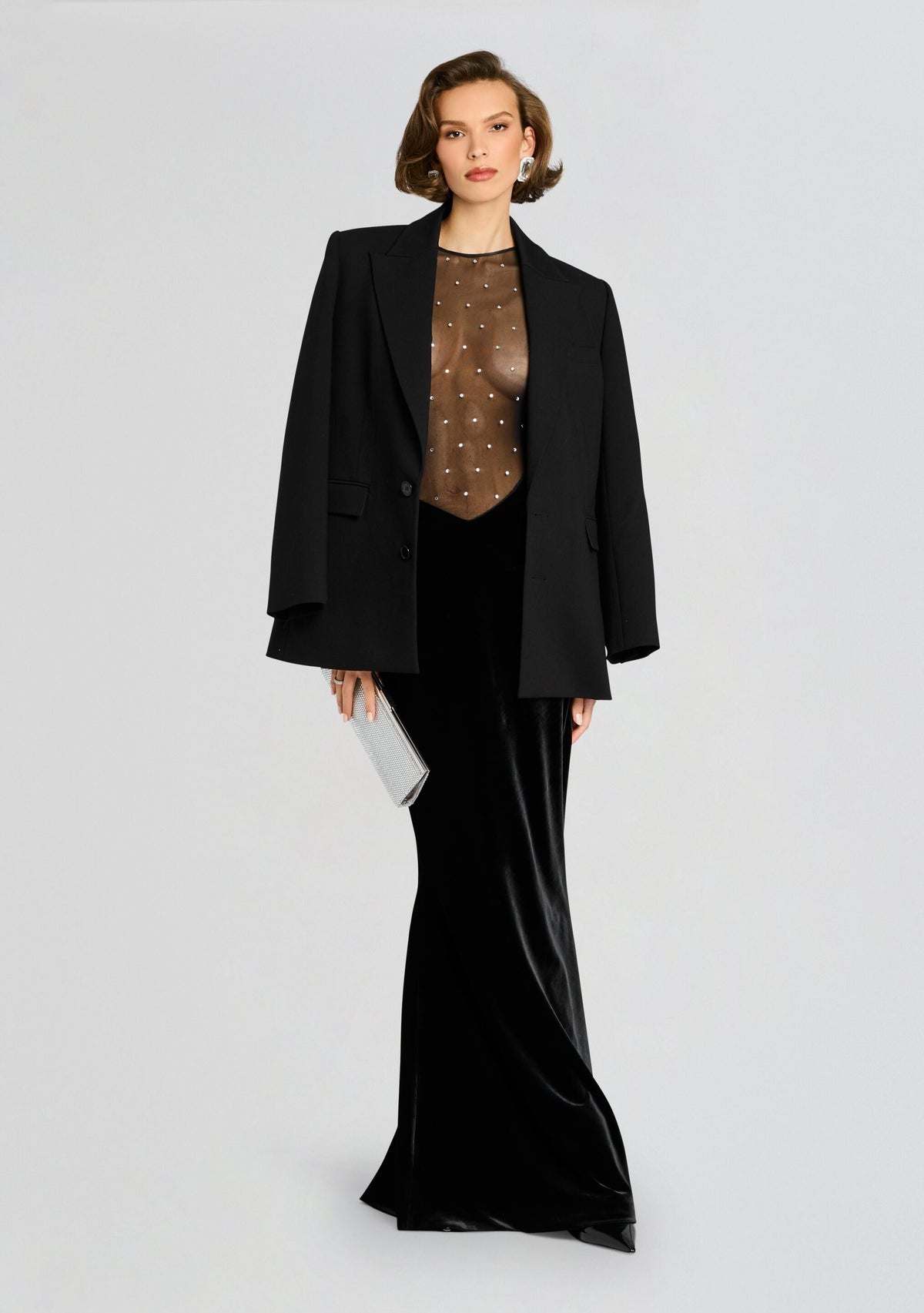 Deryn Dress by retrofête in Black/Silver, product image 5