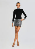 Rue Embellished Dress by retrofête in Black, product image 1