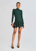 Sydonie Metallic Knit Dress by retrofête in Metallic Pine, product image 1