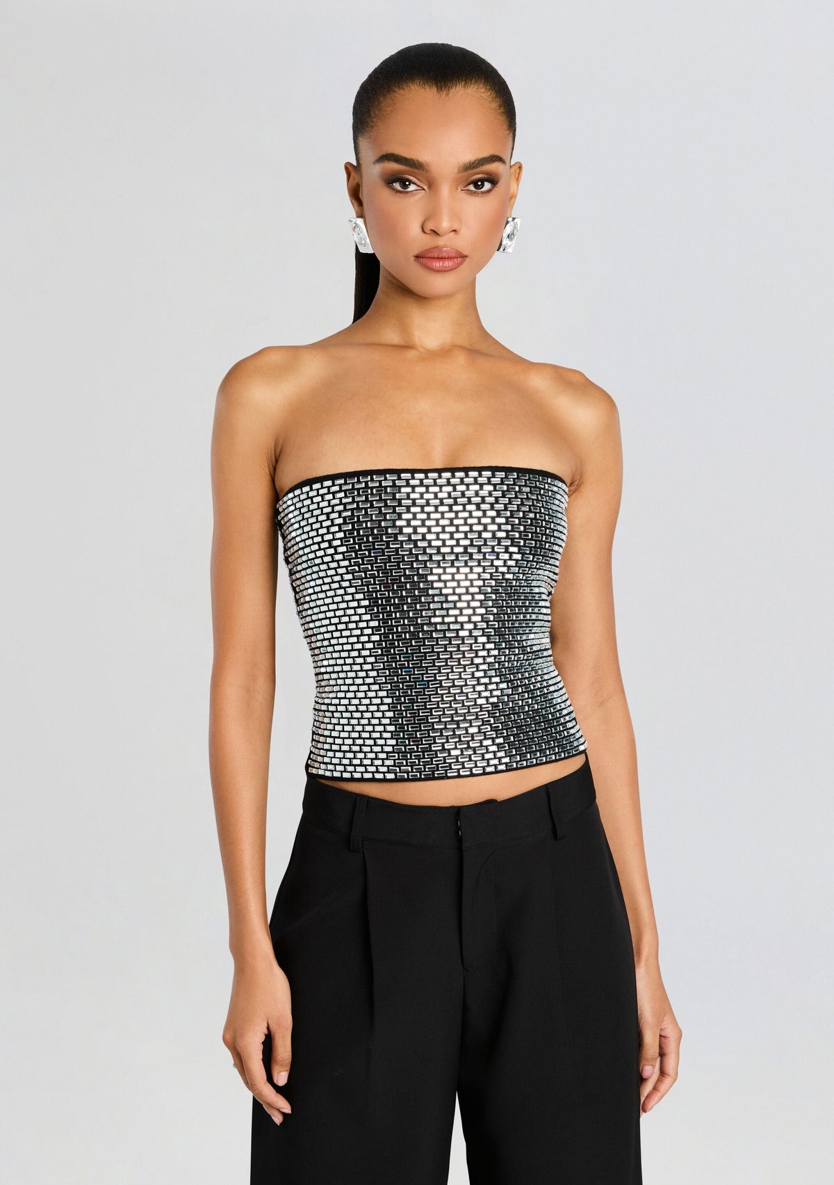 Valery Embellished Knit Top by retrofête in Black, product image 1