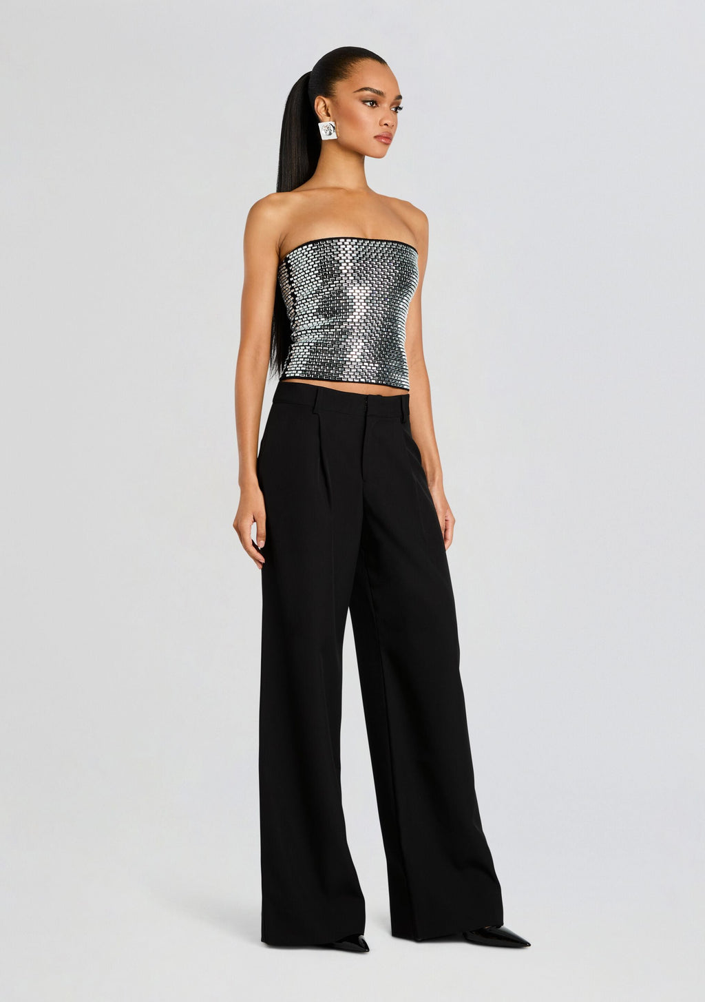 Valery Embellished Knit Top by retrofête in Black, product image 4