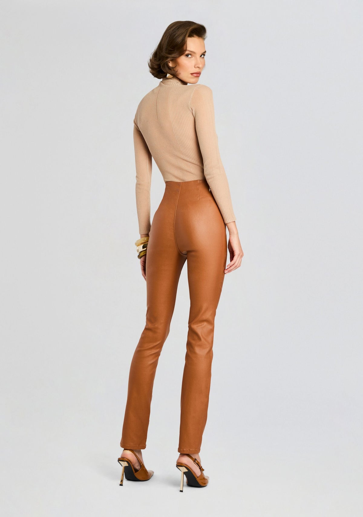 Xena Pant by retrofête in Coated Toffee, product image 4